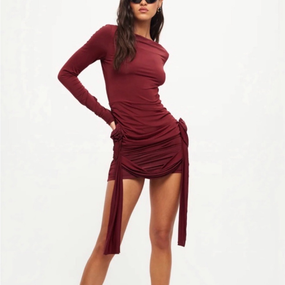 Lioness Deep Red Long Sleeve Dress